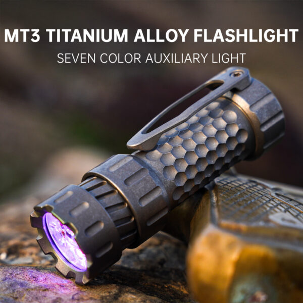 Maeerxu MT3 stone wash Titanium Flashlight 18350 Battery Flashlight Portable Light Bulb Outdoor