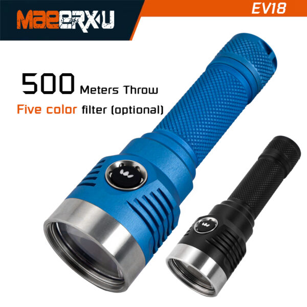 Maeerxu EV18 18650 Aluminum alloy long range flashlight with type-c direct charging