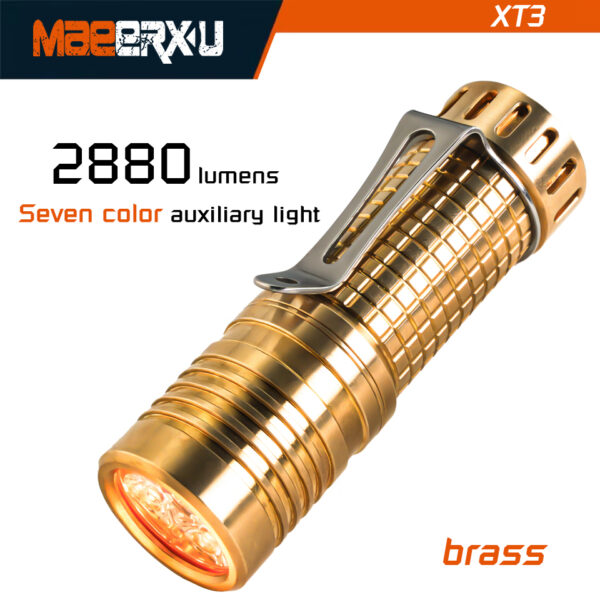 Maeerxu XT3 Brass 18350 3000LM EDC Flashlight