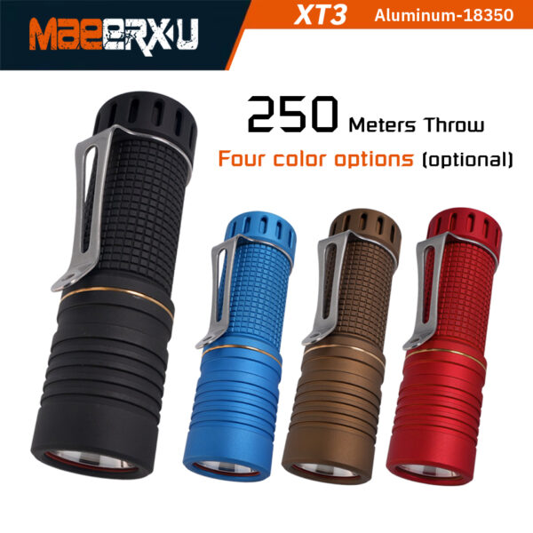 Maeerxu XT3 Aluminum SST40 LED 1400lm 18350 Li-ion Battery Long Distanc