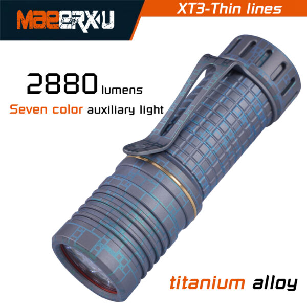 Maeerxu XT3 Anode Colored golden Titanium 18350 EDC Flashlight