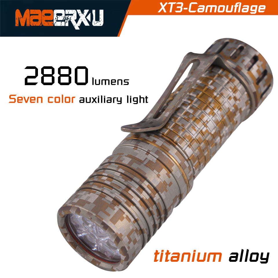 【限定セール！】 XT3 Maeerxu Anode EDC 18350 Titanium camouflage Colored ライト・ランタン